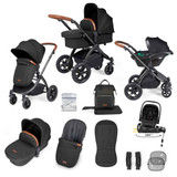 Ickle Bubba Stomp Luxe Nimbus Travel System - Black/Midnight/Tan
