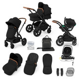 Ickle Bubba Stomp Luxe Nimbus Travel System - Black/Midnight/Tan