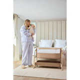 Ickle Bubba Bubba&Me Luxe Bedside Crib - Biscuit