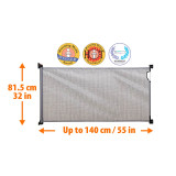 Dreambaby Retractable Mesh Safety Gate - Grey