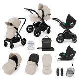 Ickle Bubba Stomp Luxe Cirrus Travel System - Black/Stone/Black
