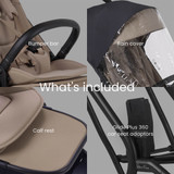 Silver Cross Nia Stroller with Carrycot - Champagne