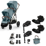 Cybex Gazelle S Taupe Double Cloud G Travel System Bundle - Stormy Blue