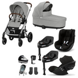 Cybex Balios S Lux Silver V2 Complete Cloud G Bundle - Stone Grey