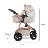 Cosatto Wow 3-in-1 Dolls Pram Travel System Bundle - Whisper