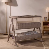 Tutti Bambini Cozee Sense Bedside Crib - Soft Walnut / Cocoa
