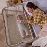 Tutti Bambini Cozee Sense Bedside Crib - Soft Walnut / Cocoa