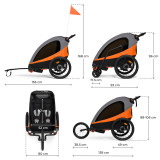 Kinderkraft Nava 3-in-1 Stroller - Sunny Orange