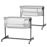Kinderkraft Neste Up 2 Bedside Crib - Full Light Grey
