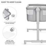 Kinderkraft Neste Up 2 Bedside Crib - Light Grey