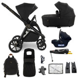 My Babiie MB450 LUXE 3-in-1 Travel System + Base - Black