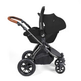 Ickle Bubba Stomp Luxe Cabriofix i-Size Travel System - Black/Charcoal Grey/Tan