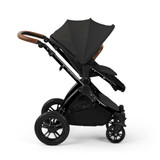 Ickle Bubba Stomp Luxe Cabriofix i-Size Travel System - Black/Charcoal Grey/Tan