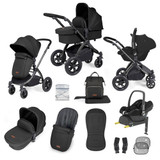 Ickle Bubba Stomp Luxe Cabriofix i-Size Travel System - Black/Midnight/Black