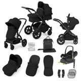 Ickle Bubba Stomp Luxe Cabriofix i-Size Travel System - Black/Midnight/Black