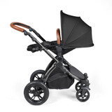 Ickle Bubba Stomp Luxe Cabriofix i-Size Travel System - Black/Midnight/Tan