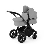 Ickle Bubba Stomp Luxe Cabriofix i-Size Travel System - Black/Pearl Grey/Black