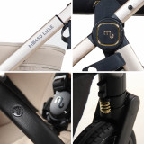 My Babiie MB450 LUXE 3-in-1 Travel System + Rotating Car Seat & Base - Feather