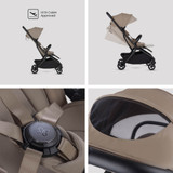Silver Cross Nia Pebble 360 Pro2 Travel System - Champagne