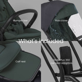 Silver Cross Nia Cloud T Travel System with Accessories - Conifer
