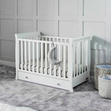 Ickle Bubba Snowdon 4 in 1 Mini Cot Bed and Fibre Mattress  - White