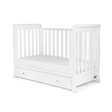 Ickle Bubba Snowdon 4 in 1 Mini Cot Bed and Premium Sprung Mattress - White