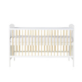 Ickle Bubba Coleby Cot Bed & Premium Sprung Mattress - Scandi White