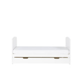 Ickle Bubba Coleby Cot Bed, Under Drawer & All Seasons Premium Pocket Sprung Mattress - Scandi White