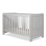 Ickle Bubba Pembrey Cot Bed and Fibre Mattress - Ash Grey