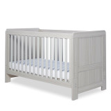 Ickle Bubba Pembrey Cot Bed and Premium Sprung Mattress - Ash Grey