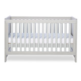 Ickle Bubba Pembrey Cot Bed and All Seasons Premium Pocket Sprung Mattress - Ash Grey
