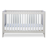 Ickle Bubba Pembrey Cot Bed and All Seasons Premium Pocket Sprung Mattress - Ash Grey
