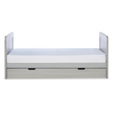 Ickle Bubba Pembrey Cot Bed, Under Drawer and Premium Sprung Mattress - Ash Grey