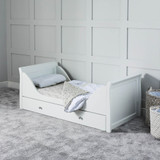 Ickle Bubba Snowdon Classic Cot Bed and Fibre Mattress - White