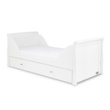 Ickle Bubba Snowdon Classic Cot Bed and Premium Sprung Mattress - White