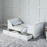 Ickle Bubba Snowdon Classic Cot Bed and Premium Sprung Mattress - White