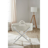 Ickle Bubba Nova Moses Basket & Stand - Cloud (lifestyle)