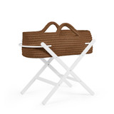Ickle Bubba Nova Moses Basket & Stand - Mocha/White