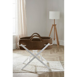 Ickle Bubba Nova Moses Basket & Stand - Mocha (lifestyle)