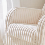 CuddleCo Etta Nursing Chair - Faux Fur Cream