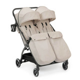 Ickle Bubba Aries Double Prime Autofold Stroller - Stone