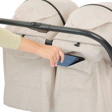 Ickle Bubba Aries Double Prime Autofold Stroller - Stone