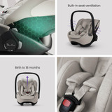 Silver Cross Complete Plus 360 Family Car Seat Bundle - Natural Taupe
