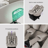 Silver Cross Complete Plus 360 Family Car Seat Bundle - Natural Taupe