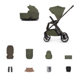 Venicci Tila 2-in-1 Pram (11-piece Essential Bundle) - Olive