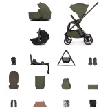 Venicci Tila 4-in-1 Plus Travel System (16-piece Ultimate Bundle) - Olive