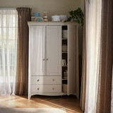 CuddleCo Clara Triple 2 Drawer Wardrobe - Cashmere/Ash