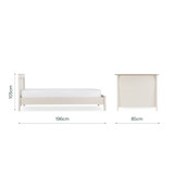 CuddleCo Clara Single Bed - Cashmere/Ash