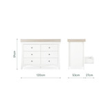 CuddleCo Clara Luxe 3 Piece Room Set - White/Ash