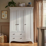 CuddleCo Clara Luxe 3 Piece Room Set - White/Ash